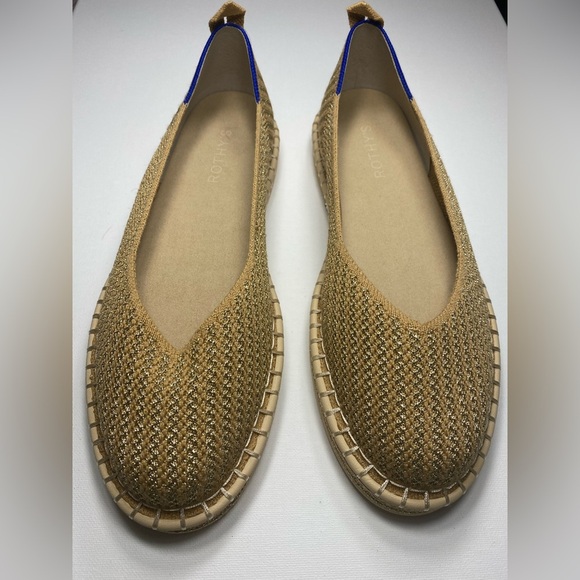 NEW! ROTHYS Tan Flats Elegant Woven Design. - Picture 6 of 10